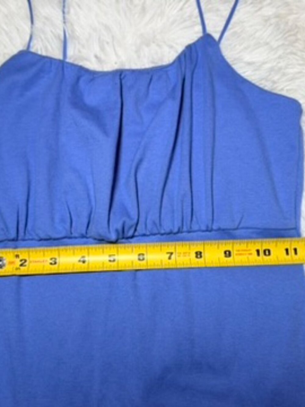 Blue Mini Dress Y2K Bodycon Ruched Strappy Wild Fable S - Picture 11 of 11